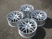NEW 18" RIVA FOX DTM CSL ALLOY WHEELS FINISHED IN SILVER, DEEPER CONCAVE WIDER 8.5" REAR'S