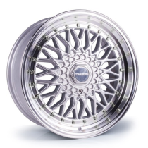 NEW 17″ DARE DR RS ALLOY WHEELS IN SILVER WITH CHROME RIVETS, VERY DEEP DISH 10″ REARS
