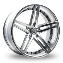 NEW 20″ AXE EX20 ALLOY WHEELS IN SILVER WITH POLISHED FACE AND BARREL WITH DEEPER CONCAVE 10″ REARS et40/42