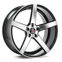 NEW 20″ AXE EX18 DEEP CONCAVE ALLOY WHEELS IN GLOSS BLACK WITH POLISHED FACE, DEEP DISH, WIDER 10.5″ REAR 38/42