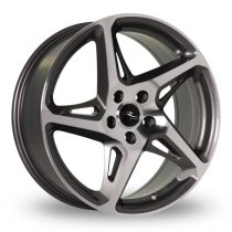 NEW 19″ RIVER R-4 ALLOY WHEELS IN GUNMETAL WITH POLISHED FACE 8.5″ et45