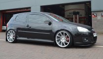 NEW 19" VEEMANN V-FS26 DIRECTIONAL ALLOY WHEELS IN SILVER POL WITH DEEPER CONCAVE 9.5" REARS