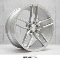 NEW 19" VEEMANN V-FS28 ALLOY WHEELS IN SILVER WITH POLISHED FACE AND DEEPER CONCAVE 9.5" REARS