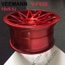 NEW 19″ VEEMANN V-FS35 ALLOY WHEELS IN CANDY RED WITH DEEPER CONCAVE 9.5″ REARS