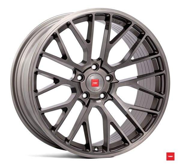 NEW 19 INCH ISPIRI FFP1 ALLOY WHEELS IN CARBON GREY BRUSHED, WITH DEEPER CONCAVE 10" REARS 5x120