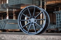 NEW 19 INCH ISPIRI FFR1 ALLOY WHEELS IN CARBON GRAPHITE WITH DEEPER CONCAVE 10" REARS 5x120