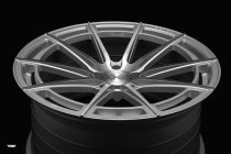 NEW 20" ISPIRI FFR2 MULTI-SPOKE ALLOY WHEELS IN PURE SILVER BRUSHED DEEP CONCAVE 10" REAR