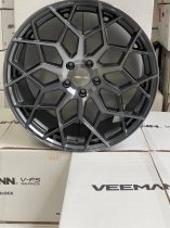 NEW 19" VEEMANN V-FS42 ALLOY WHEELS IN GRAPHITE SMOKE WITH POLISHED FACE AND DEEPER CONCAVE 9.5" REARS