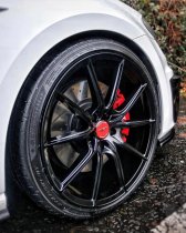 NEW 19" VEEMANN V-FS48 ALLOY WHEELS IN GLOSS BLACK WITH DEEPER CONCAVE 9.5" REARS