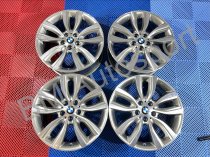 USED 18″ GENUINE BMW STYLE 485 5 TWIN SPOKE ALLOY WHEELS,FULLY REFURBISHED IN GUNMETAL WITH POLISHED FACE