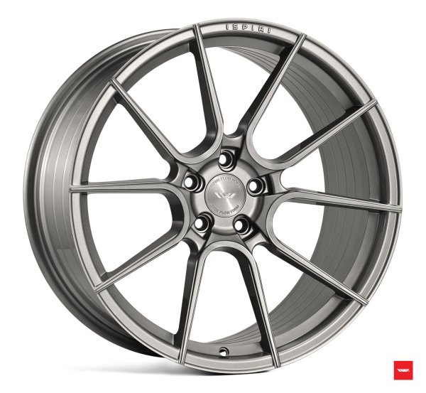NEW 19" ISPIRI FFR6 TWIN 5 SPOKE ALLOY WHEELS IN CARBON GREY BRUSHED WITH DEEPER CONCAVE 10" REAR