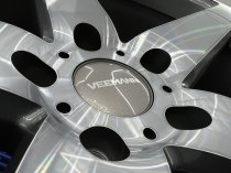 NEW 19" VEEMANN V-FS8 ALLOY WHEELS IN GRAPHITE SMOKE MACHINE WITH DEEPER CONCAVE 9.5" REARS