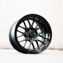 NEW 18″ 7TWENTY STYLE 57 FLOW FORMED ALLOY WHEELS IN SATIN BLACK WITH GLOSS DISH, BIG DISH 10.5″ REARS