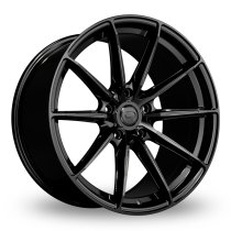 NEW 19″ C9 CORTEZ ALLOY WHEELS IN GLOSS BLACK WITH ACCENT SPOKE , DEEPER CONCAVE 9.5″ REARS