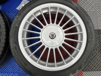 USED 17" GENUINE ALPINA CLASSIC SOFTLINE ALLOY WHEELS, FULLY REFURBED INC ALL CAPS + VG UNIROYAL TYRES
