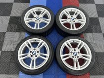 USED 18″ GENUINE BMW STYLE 400 M SPORT ALLOY WHEELS,WIDER REARS, GOOD CONDITION INC RUNFLAT TYRES