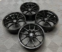 NEW 19" STROM STR-F1 FLOW FORGED ALLOY WHEELS IN GLOSS BLACK WITH DEEPER CONCAVE 9.5" REAR OPTION