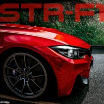 NEW 19 INCH STROM STR-F1 FLOW FORGED ALLOY WHEELS IN SATIN GUNMETAL WITH DEEPER CONCAVE 9.5" REAR OPTION 5x120