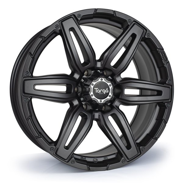 NEW 20 INCH TARGA TG10-HD SIX TWIN SPOKE ALLOY WHEELS IN MATT BLACK, 1120KG FORD RANGER MITSUBISHI L200 VW AMAROK 6x139.7