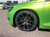 NEW 17 INCH ROMAC DIABLO ALLOY WHEELS IN GLOSS BLACK WITH POLISHED FACE 5x100