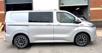 NEW 16 INCH ROMAC STEALTH ALLOY WHEELS IN GLOSS BLACK WITH POLISHED FACE 1250KG VAUXHALL VIVARO NISSAN PRIMASTER RENAULT TRAFIC 5x118