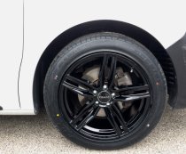 NEW 17 INCH ROMAC VENOM ALLOY WHEELS IN GLOSS BLACK 5x112