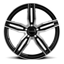 NEW 18 INCH ROMAC VENOM ALLOY WHEELS IN GLOSS BLACK WITH POLISHED FACE AND WIDER REAR OPTION 5x120