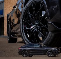 NEW 19 INCH ROMAC VORTEX FLOW FORMED ALLOY WHEELS IN GLOSS BLACK WITH DEEPER CONCAVE REAR OPTION 5x120