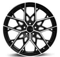 NEW 22 INCH ROMAC VORTEX FLOW FORMED ALLOY WHEELS IN GLOSS BLACK POLISHED FACE 9.5" ALL ROUND 5x112