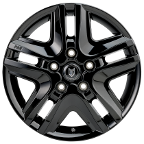 NEW 16 INCH FOX OPUS ALLOY WHEELS IN GLOSS BLACK 1250KG VW TRANSPORTER T5 T6 5x120
