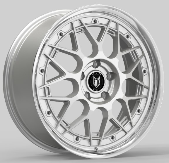 NEW 17 INCH FOX HIRO FLOW FORGED ALLOY WHEELS IN SILVER WITH POLISHED DISH 4x100