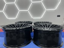 NEW 23 INCH STROM STR4 ALLOY WHEELS IN GLOSS BLACK WITH DEEP CONCAVE 10.5" ALL ROUND 5x130