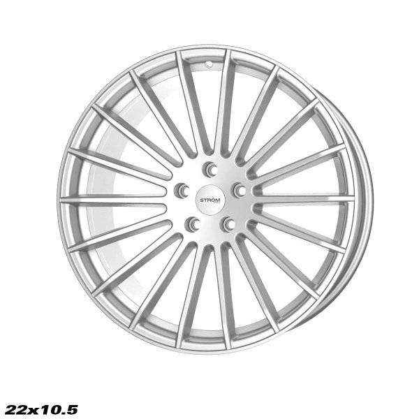 NEW 23" INCH STROM STR4 ALLOY WHEELS IN PLATINUM SILVER WITH DEEP CONCAVE 10.5" ALL ROUND 5x120