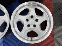 New 17 Inch Throwing Star M5 Style Alloy Wheels In Silver With Polished Dish And Deeper 9″ Rears 5x120