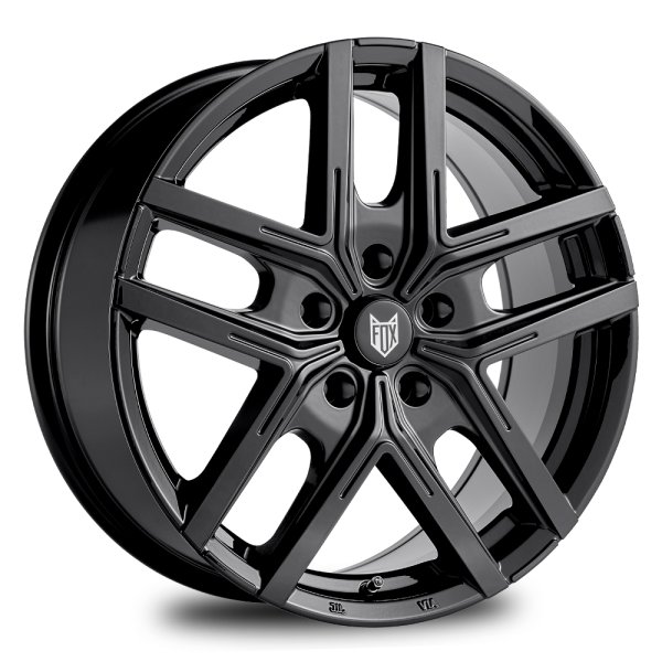 New 18 Inch Fox Wx5 Alloy Wheels In Gloss Black 1000Kg Load Vauxhall Vivaro B / Nissan Primastar Nv300 Renault Trafic 5x114.3